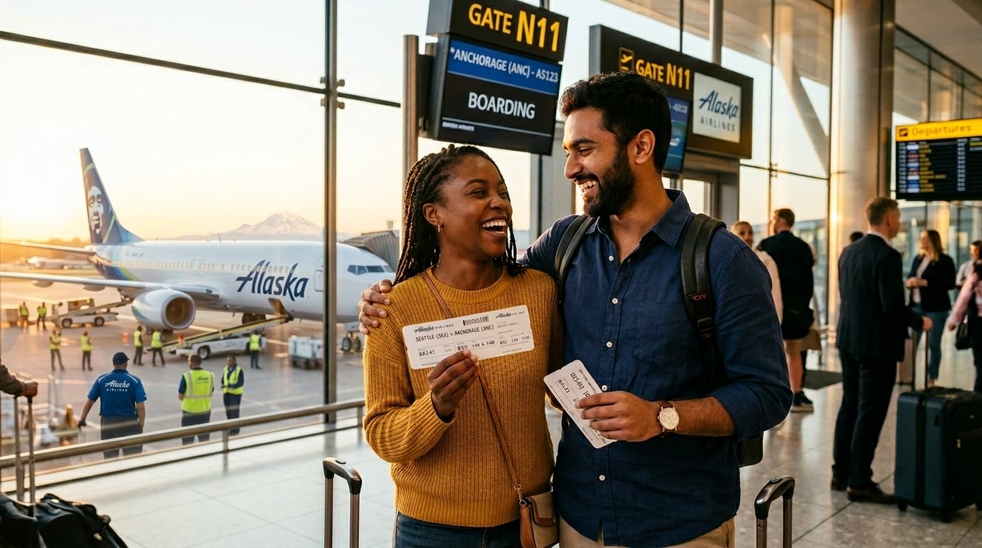 Alaska Atmos Rewards Companion Fare 2026 savings for two travelers