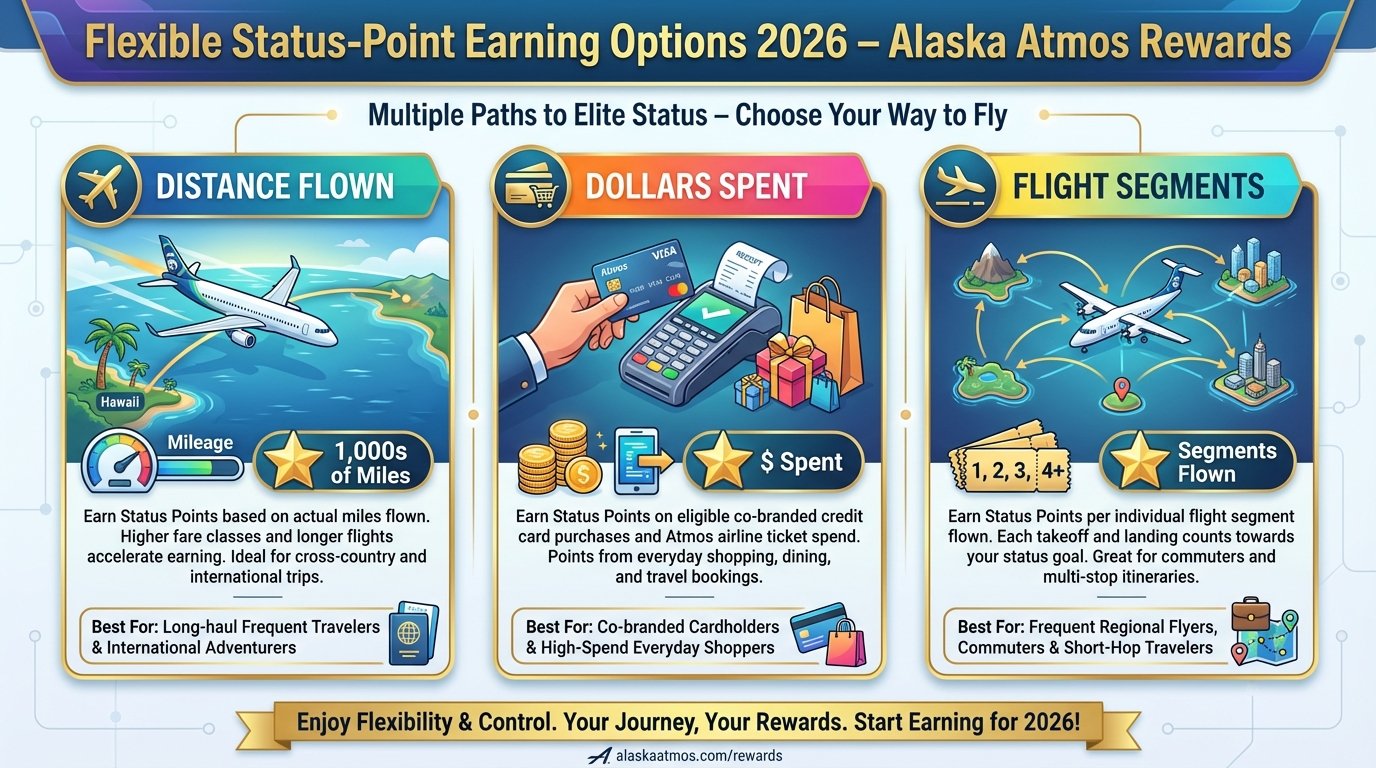 flexible earning options for alaska atmos rewards