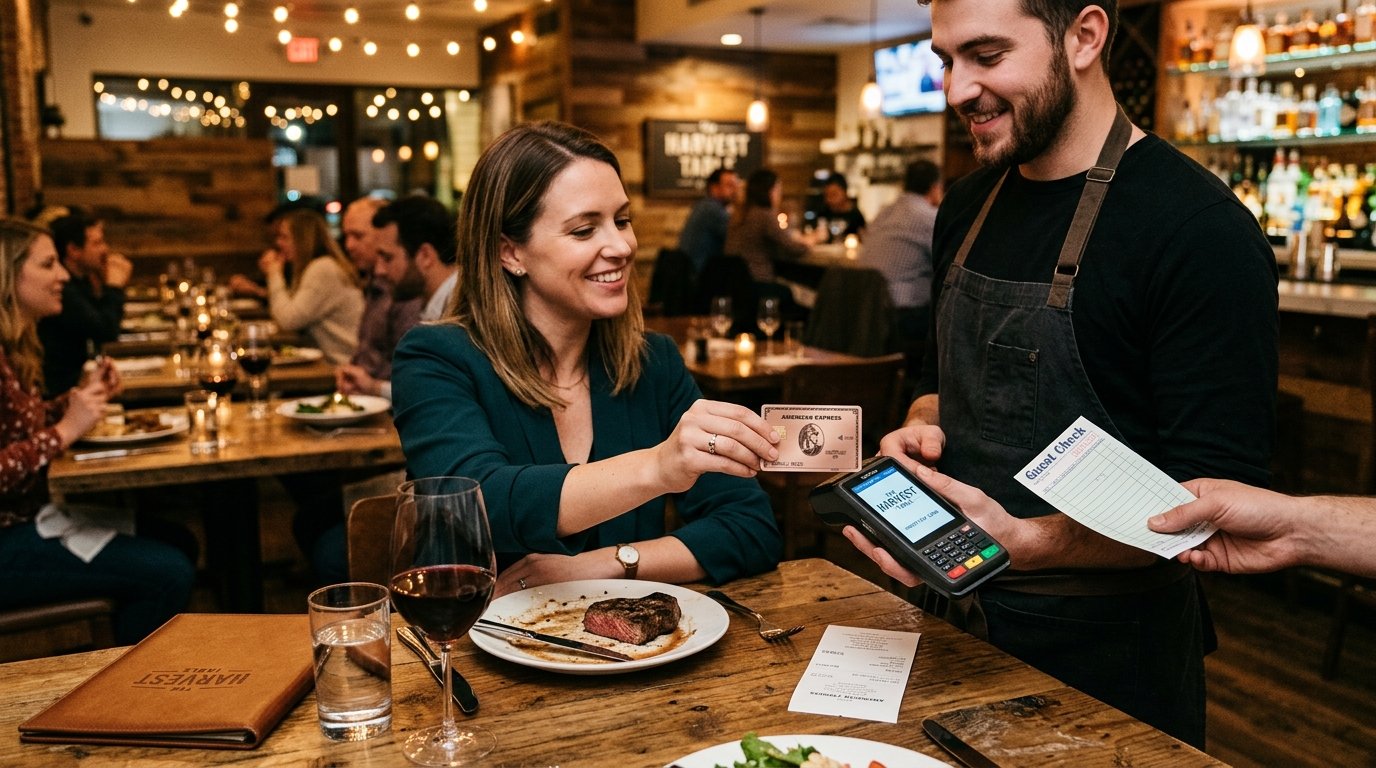 using the american express gold card to pay for meals