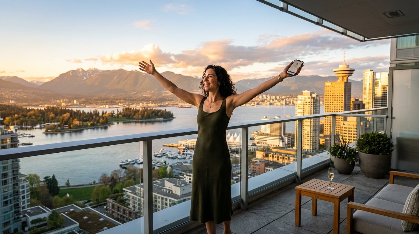 Traveler celebrating premium award redemption with Chase 20% Aeroplan bonus April 2026
