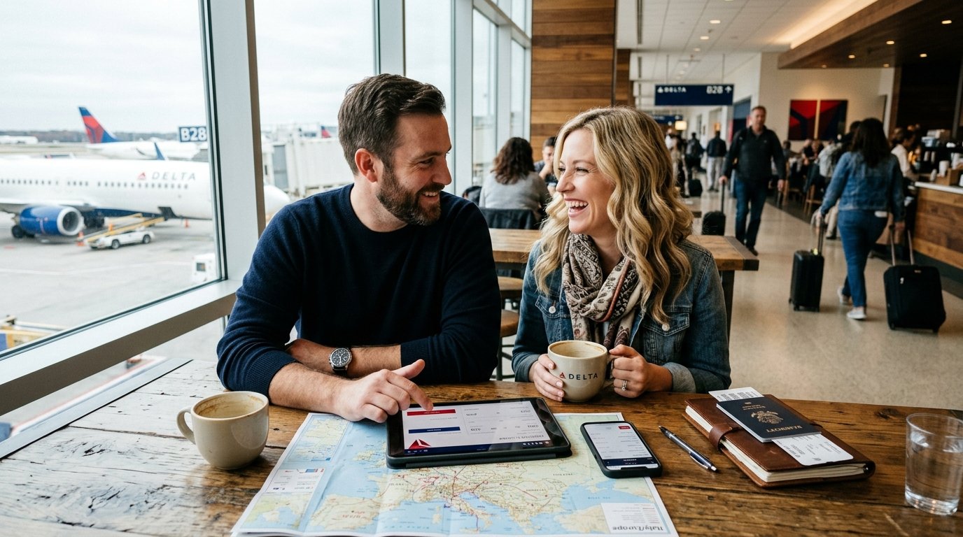 Couple deciding if Delta SkyMiles is worth it 2026