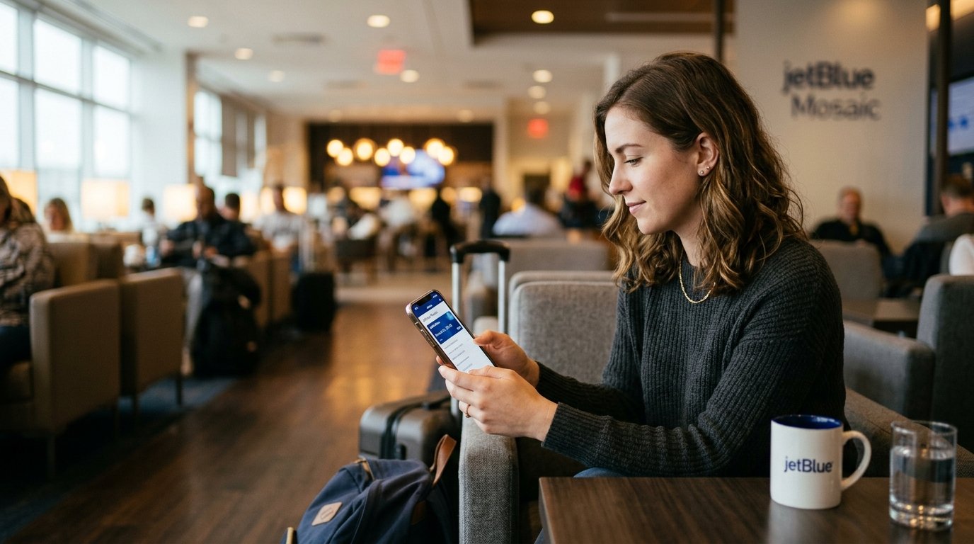 JetBlue Mosaic status 2026 strategy with Plus Card tiles and benefits
