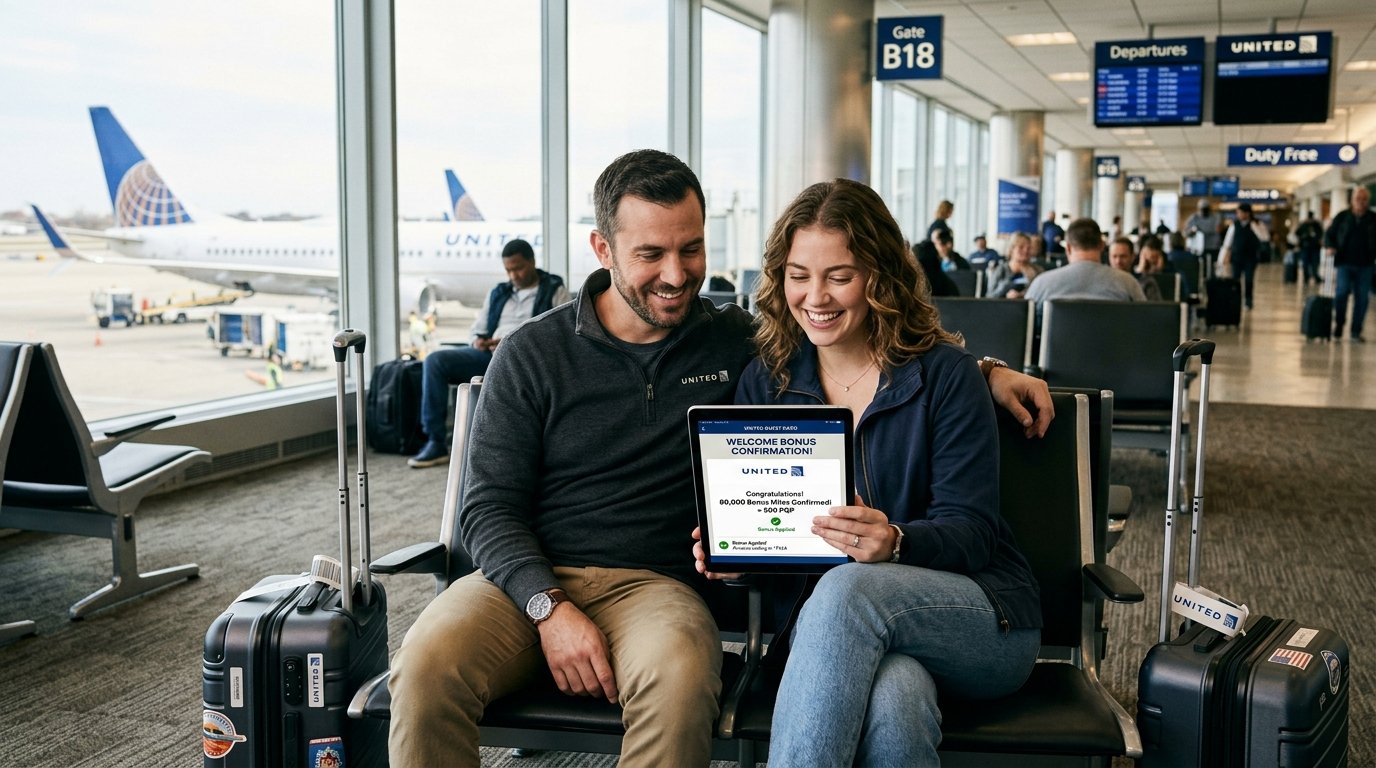 United Quest Card 2026 welcome bonus up to 100,000 miles + 3,000 PQP